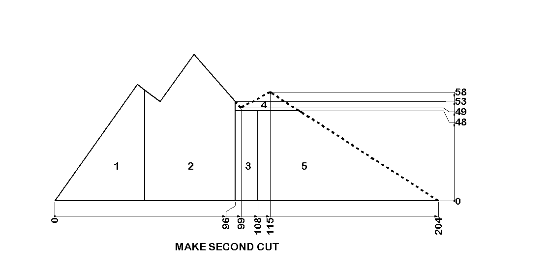 Cutting instructions diagram - part 3