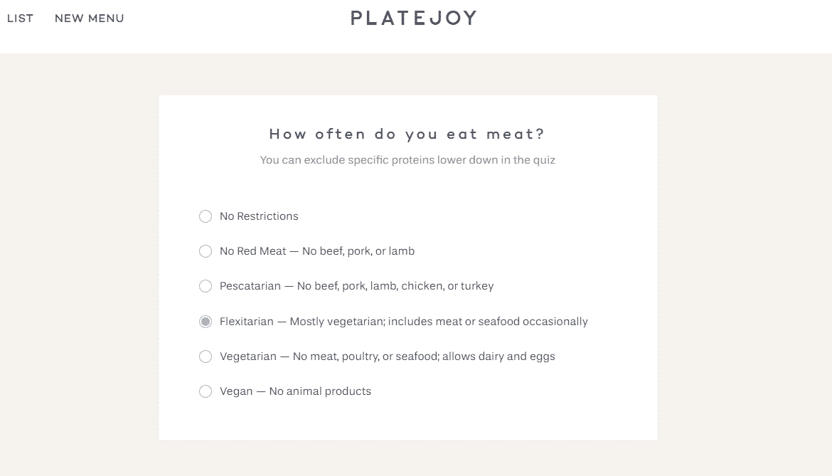 meat restrictions for Platejoy and reducing food waste