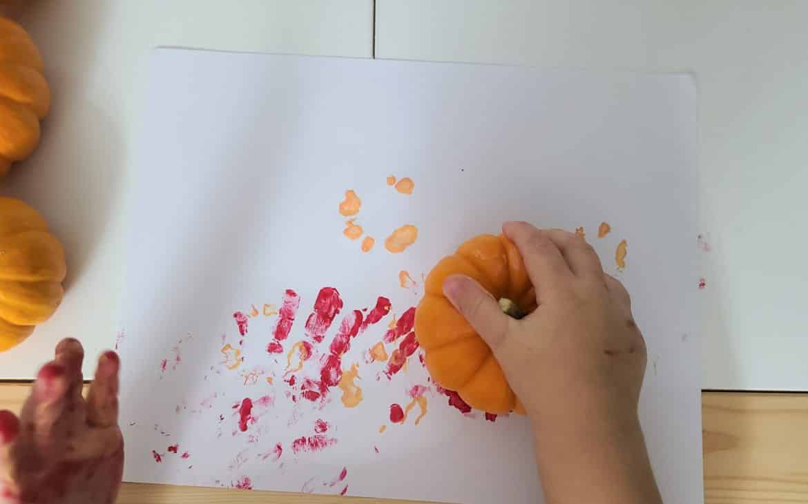 pumpkin painting - eco-friendly fall crafts and activities