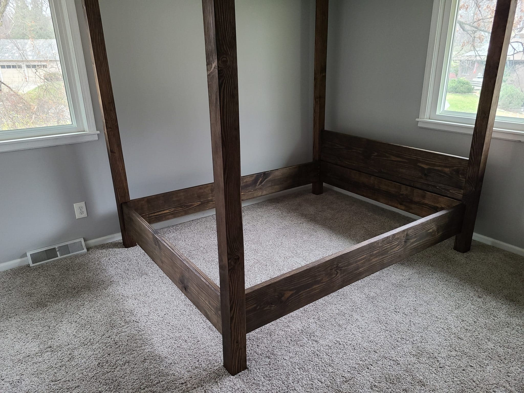 DIY canopy bed frame
