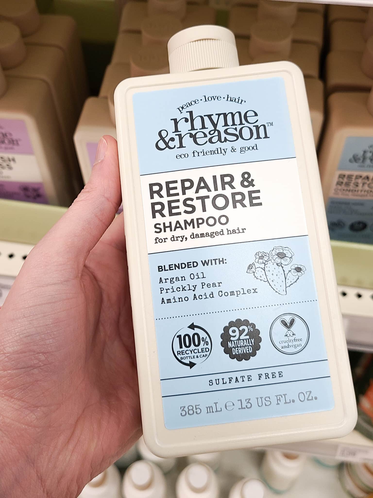 Eco-friendly products at Target - Rhyme & Reason liquid shampoo