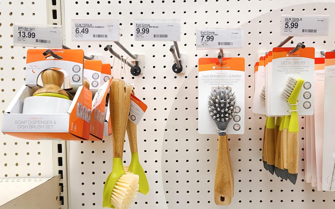 Eco-friendly products at Target - bamboo dish brushes