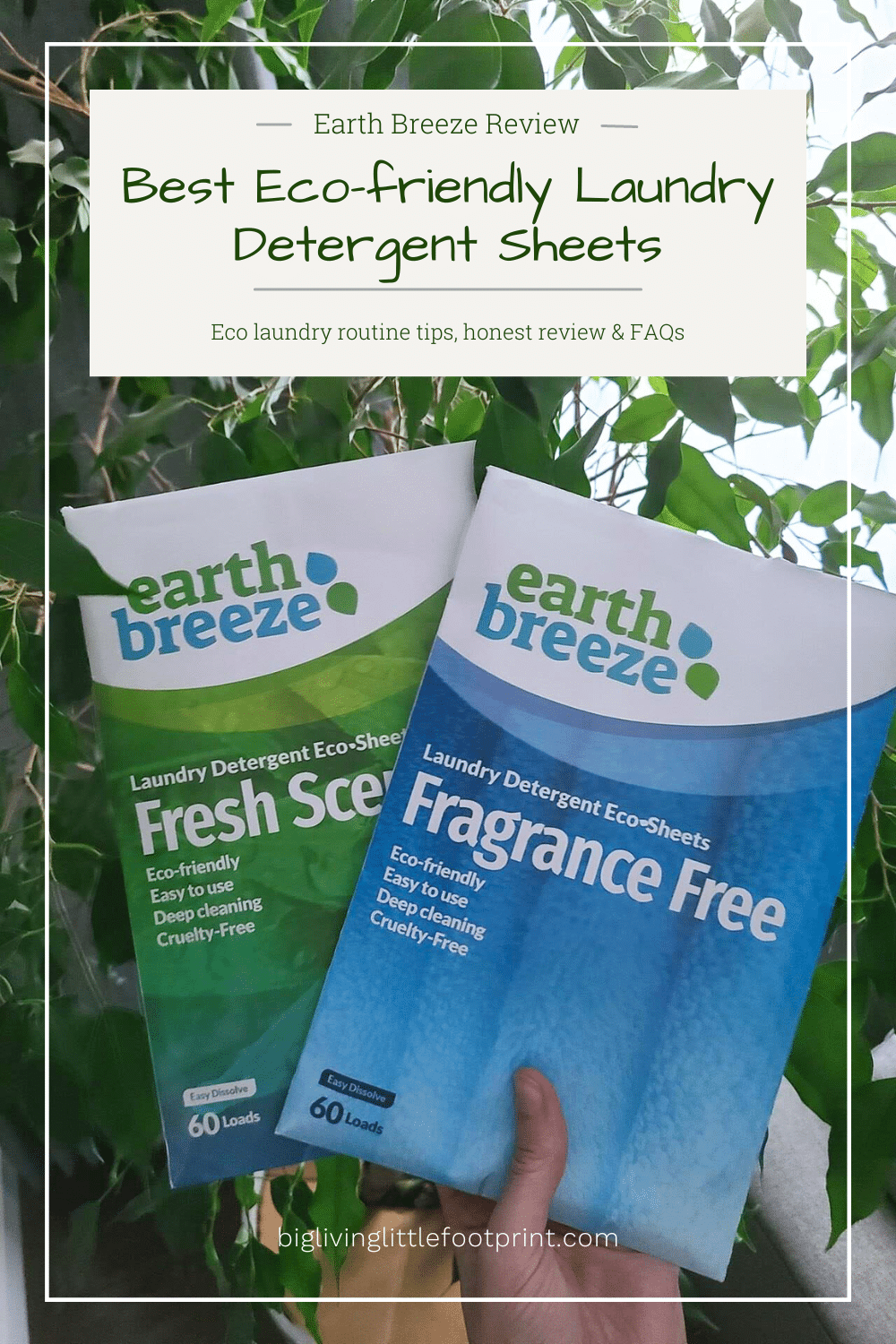 Earth Breeze Laundry Detergent Liquidless 30 Sheets, 60 Loads Fragrance  Free