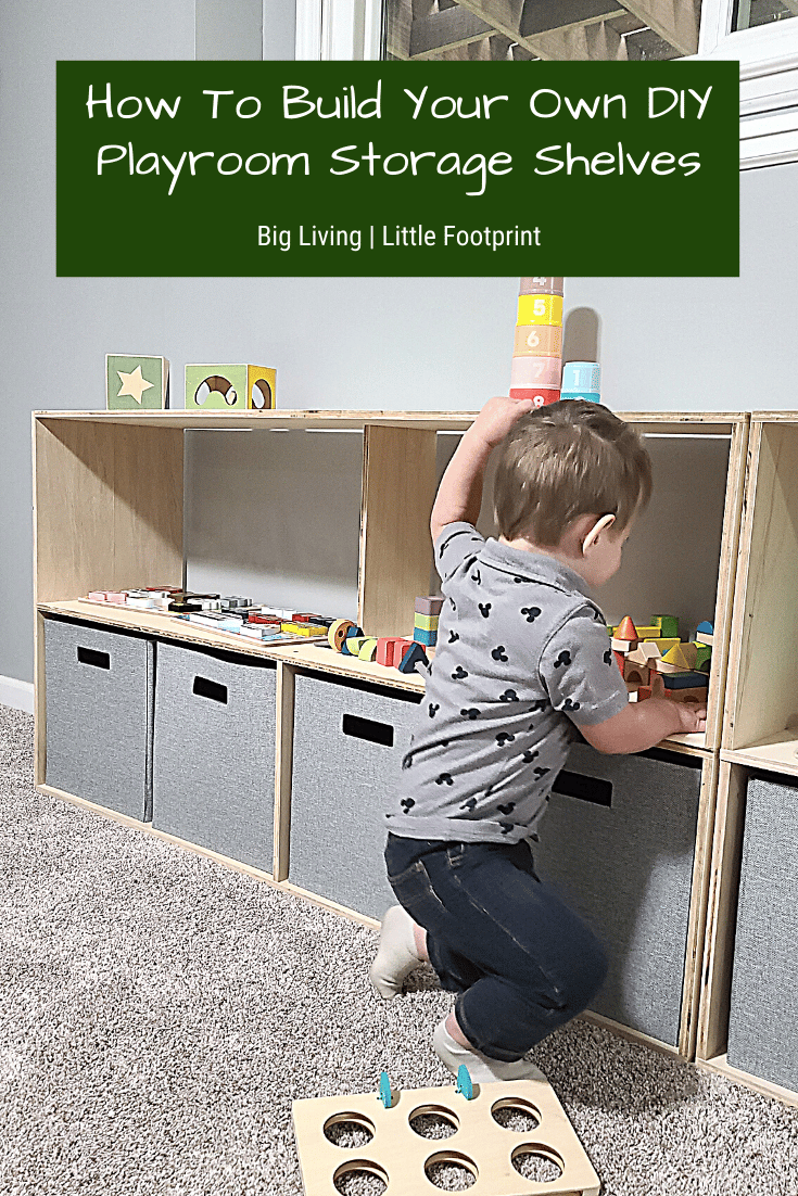 DIY Playroom Storage Shelves Plans