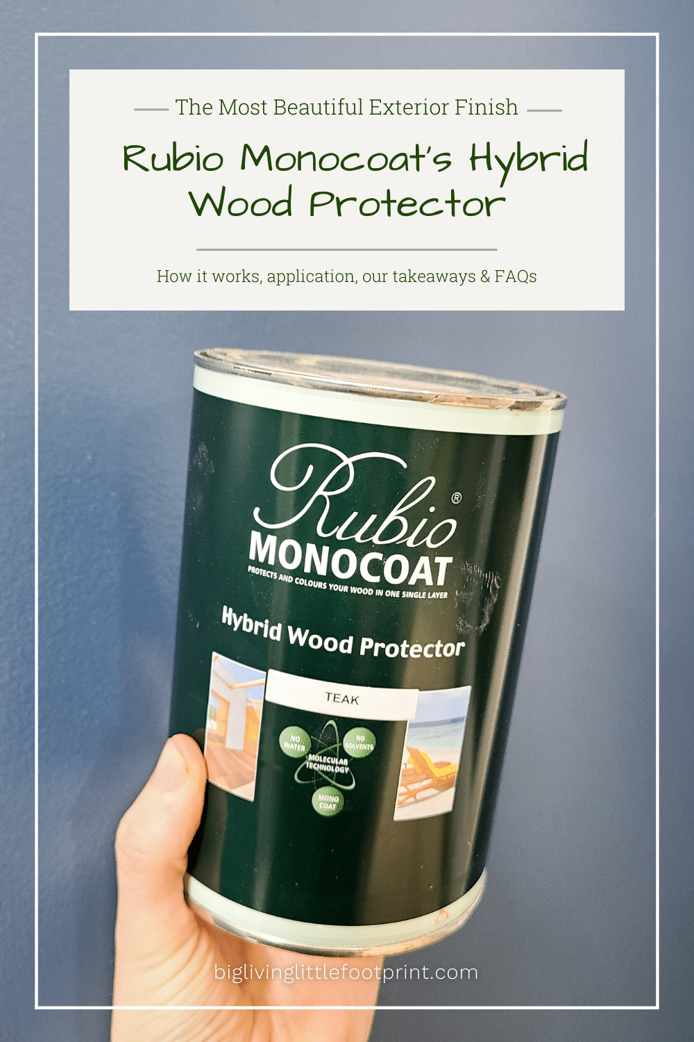 Rubio Monocoat Hybrid Wood Protector 1.0 Liter Natural