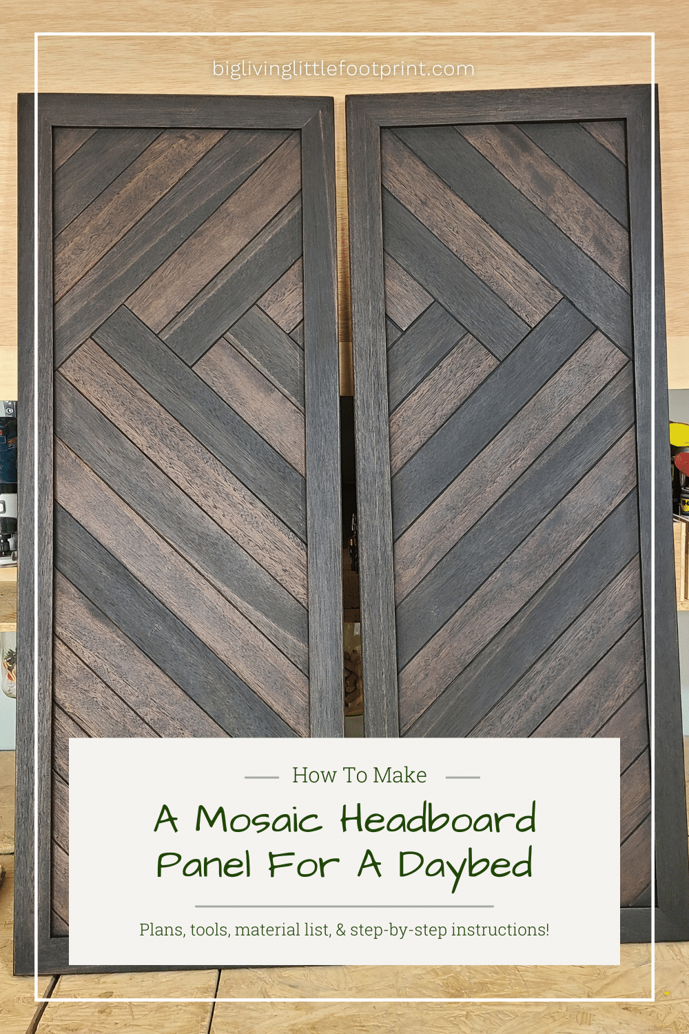 Mosaic headboard panel pieces 