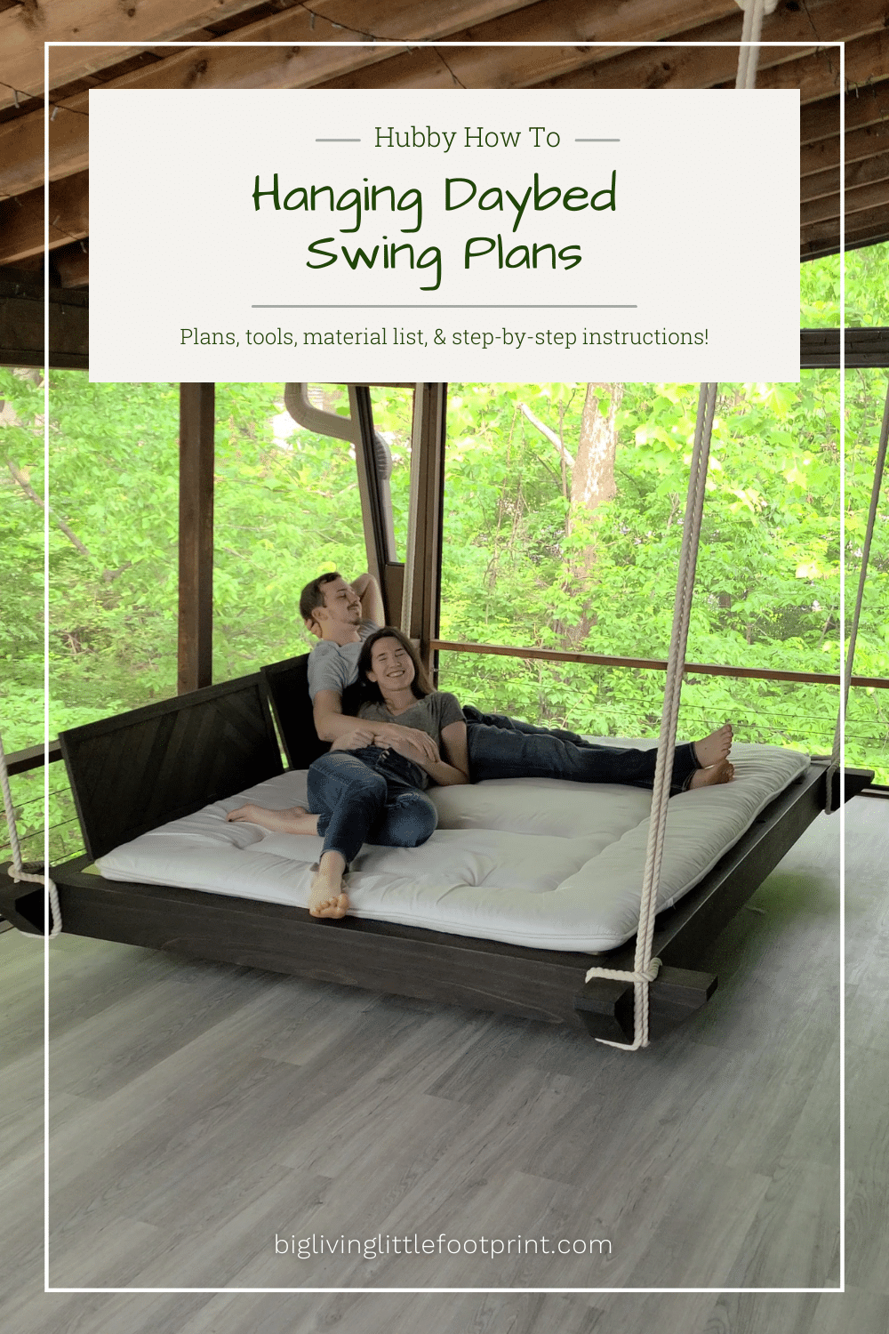 Hubby How To: Hanging Daybed Swing Plans - Big Living