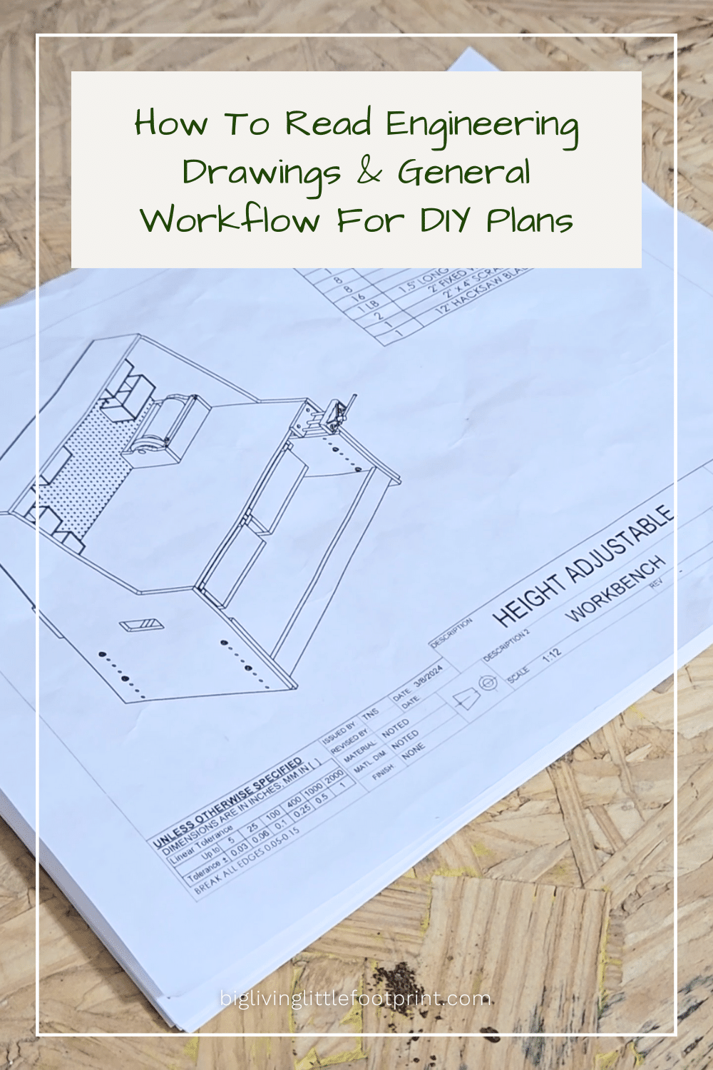 How To Read Engineering Drawings & General Workflow For DIY Plans